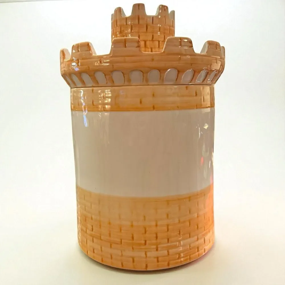 Williams Sonoma Grand Cuisine Ceramic Castle Cookie Jar Italy